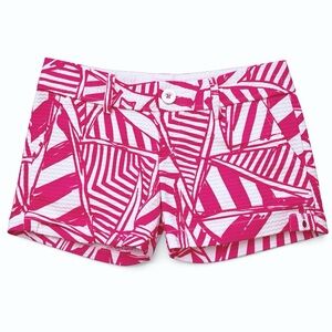 Lilly Pulitzer Walsh Shorts Capri Pink‎ Yacht Sea Size 0